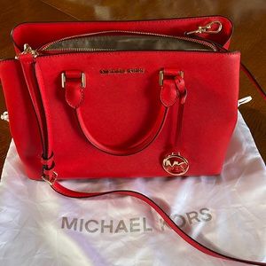 Red Michael Kors purse